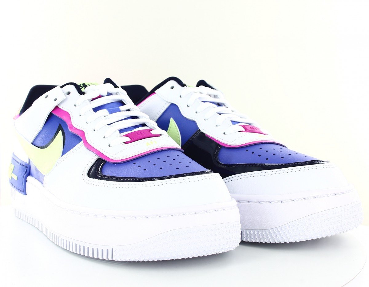 Nike Air force 1 shadow Blanc vert violet rose Nike Air force 1 shadow Blanc vert violet rose